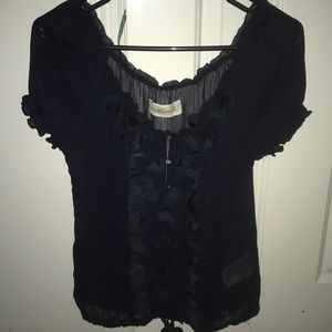 Ruffle flower blouse